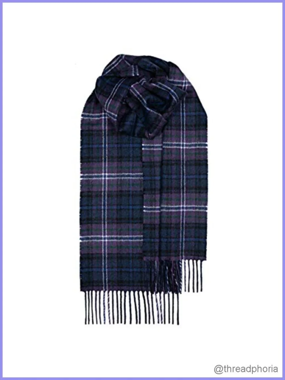 Tartan Lambswool Scarf Brushed Plaid Wrap 100% Wool Scotland